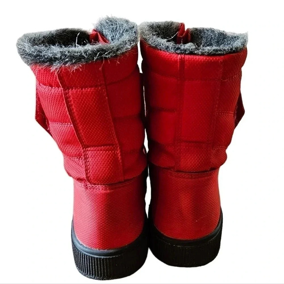 Olang Quilted Padded Winter Snow Ankle Boots Cherry Red Size 39. - Picture 4 of 14